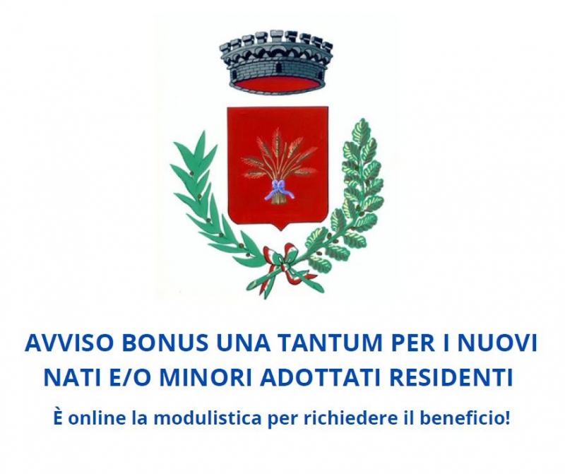 img title AVVISO PUBBLICO PER L’ASSEGNAZIONE DI UN BONUS UNA TANTUM PER I NUOVI NATI E/O MINORI ADOTTATI RESIDENTI. ANNUALITÀ 2025-2026