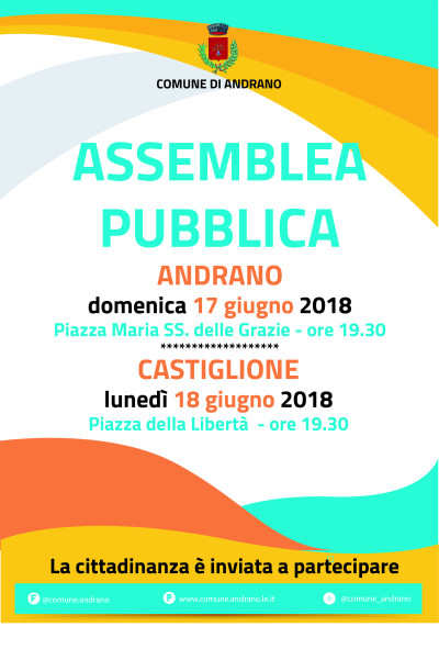 ASSEMBLEE PUBBLICHE Andrano e Castiglione