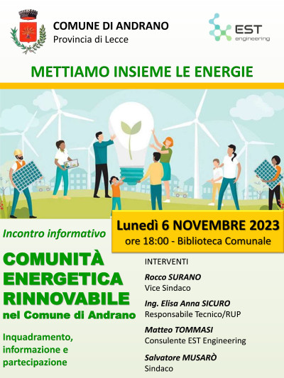 METTIAMO INSIEME LE ENERGIE: Comunità Energetica Rinnovabile nel Comun...